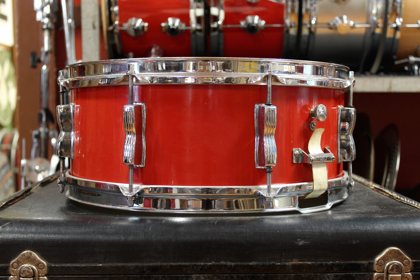 1950s WFL Outfit in Red Lacquer 14x20 14x20 7x13 7x13 16x14 16x16 5.5x14
