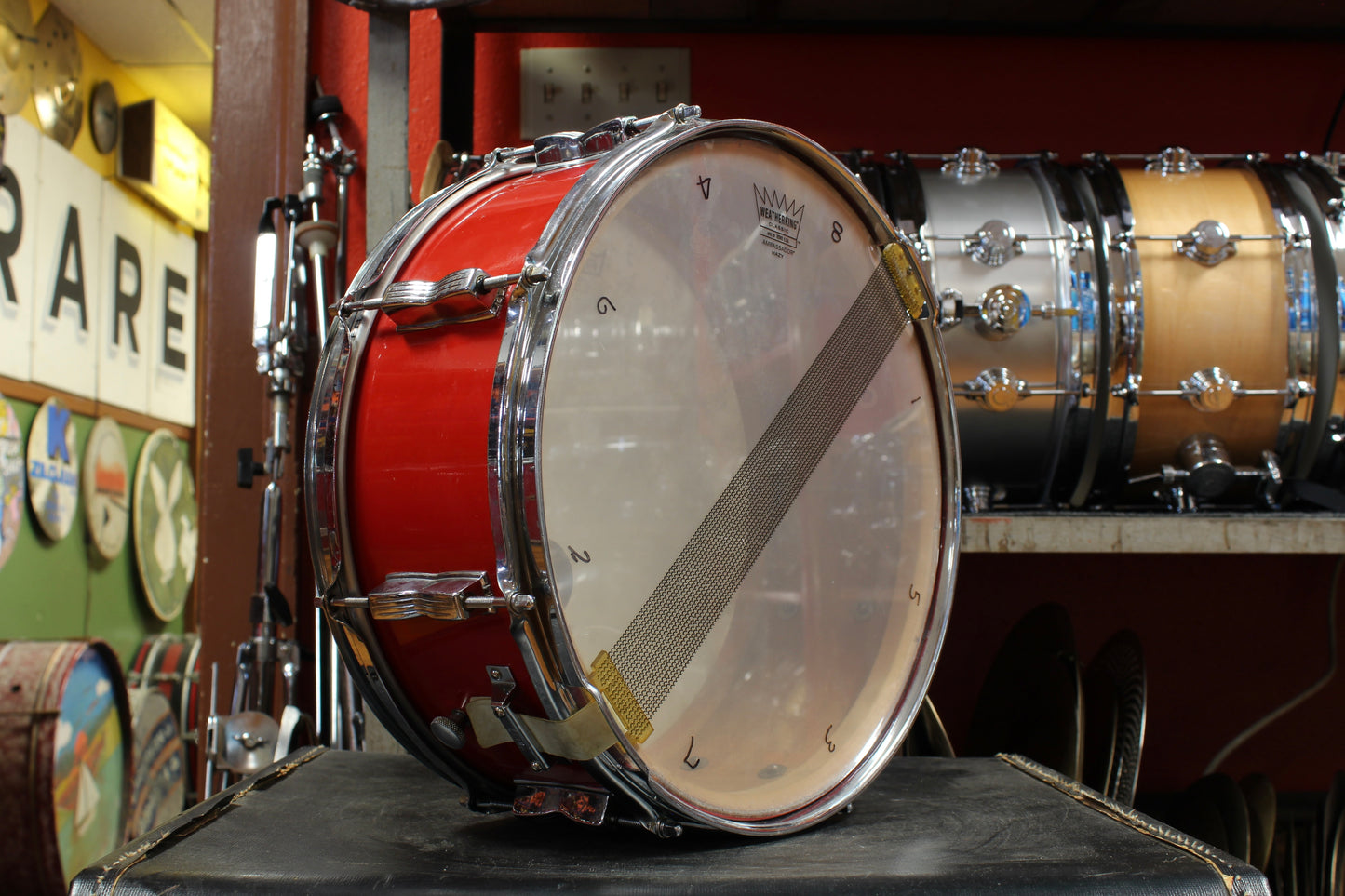 1950s WFL Outfit in Red Lacquer 14x20 14x20 7x13 7x13 16x14 16x16 5.5x14