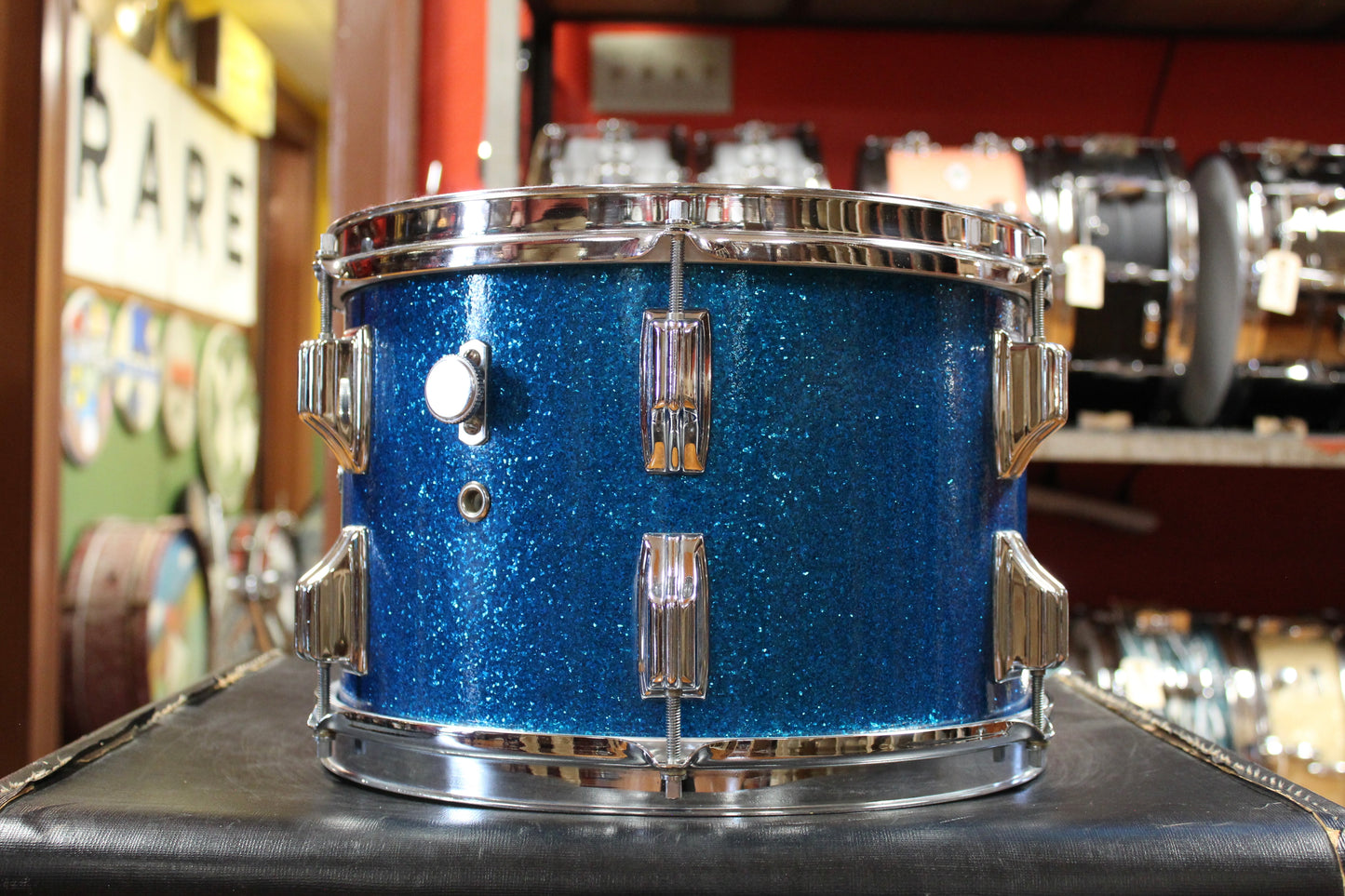 1960s Rogers Starlighter Outfit in Blue Sparkle Pearl 14x20 8x12 16x16 5x14