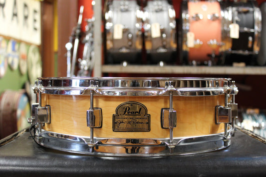 1990s Pearl 4x14 JR Robinson Signature Series Snare Drum in Natural Maple