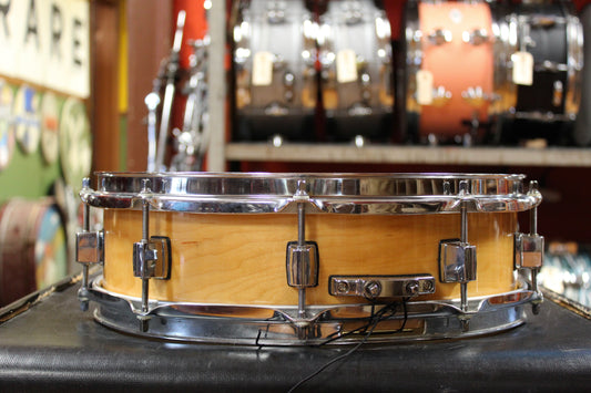 1990s Pearl 4x14 JR Robinson Signature Series Snare Drum in Natural Maple