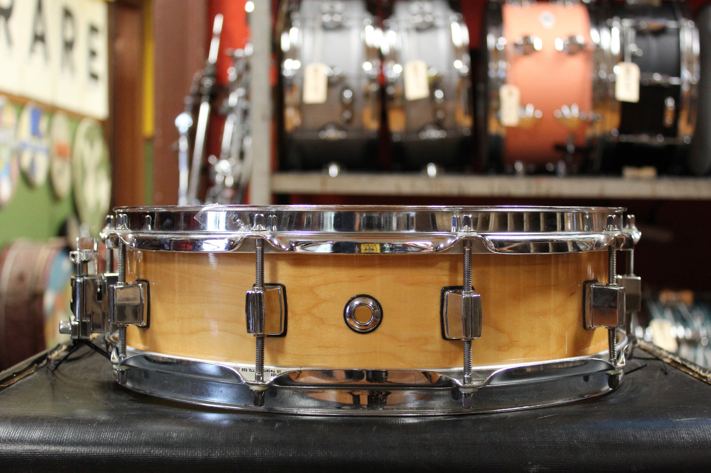 1990s Pearl 4x14 JR Robinson Signature Series Snare Drum in Natural Maple