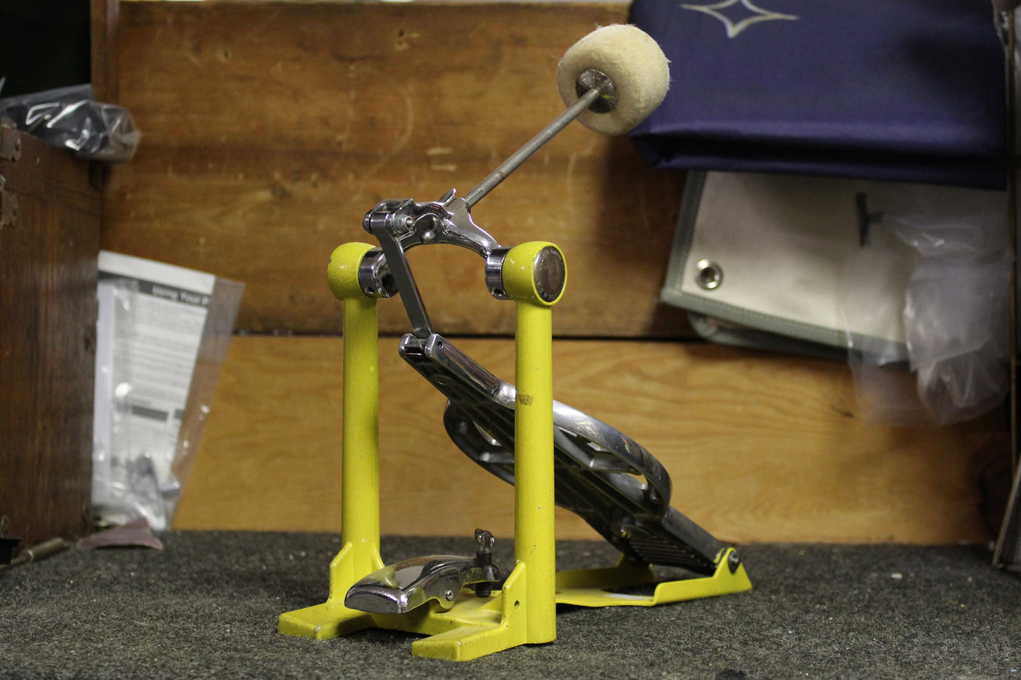 1960's Rebuilt Ludwig Speed King Bass Drum Pedal in Yellow