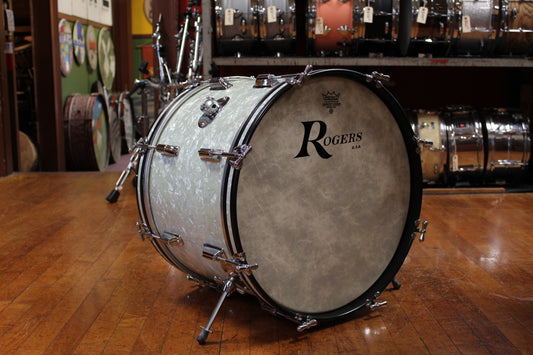 1960s Rogers Starlighter Outfit in White Marine Pearl 14x20 8x12 14x14