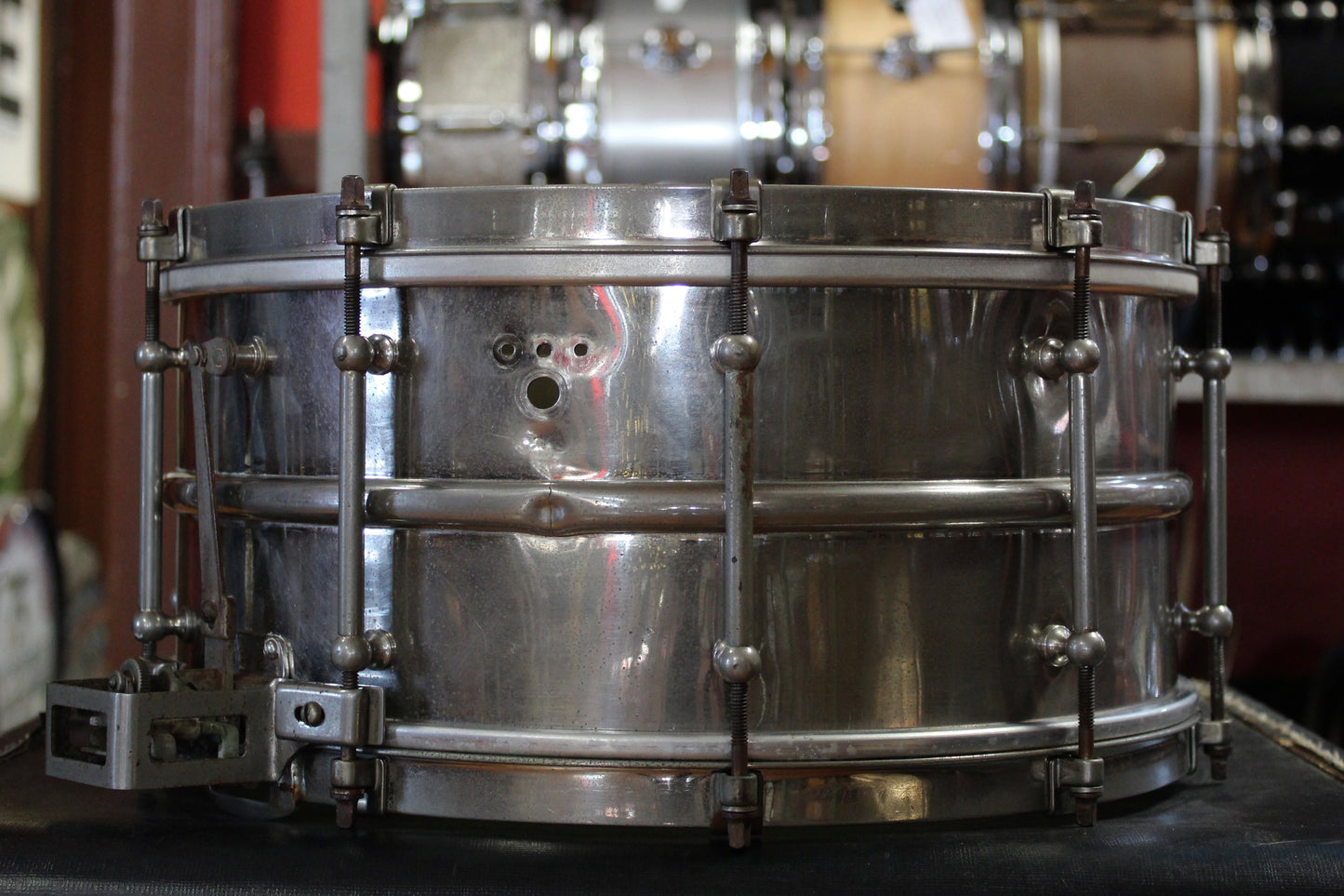 1920s Ludwig 6.5x14 Super Sensitive Nickel Over Brass Snare Drum