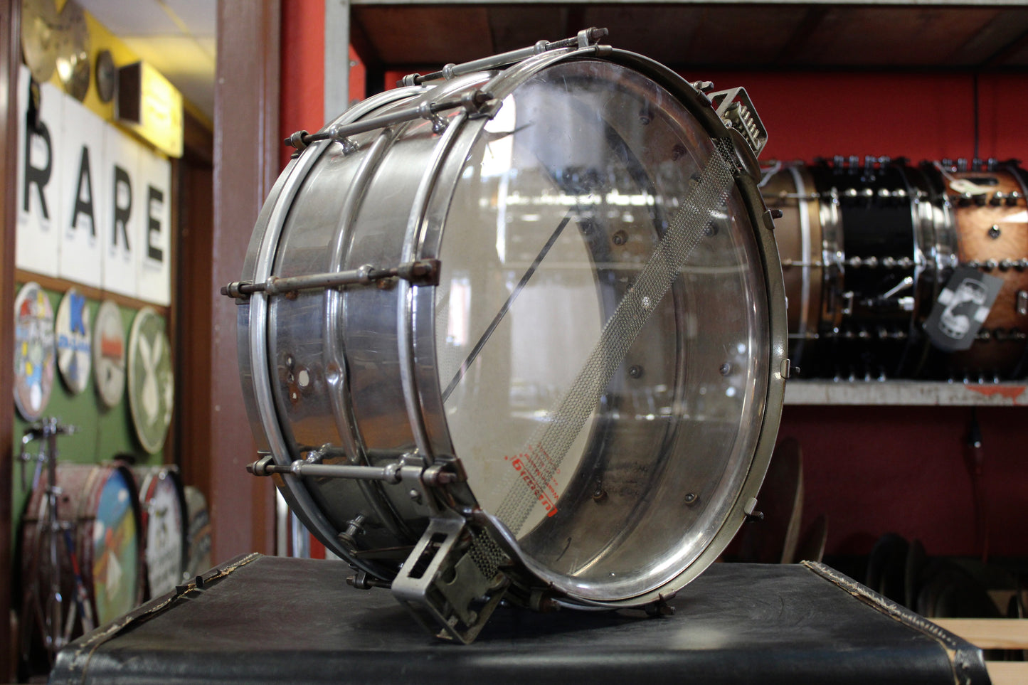 1920s Ludwig 6.5x14 Super Sensitive Nickel Over Brass Snare Drum