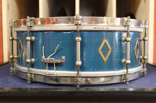 1933 Ludwig & Ludwig 5x14 Professional Model in 'Hi-Luster Blue'