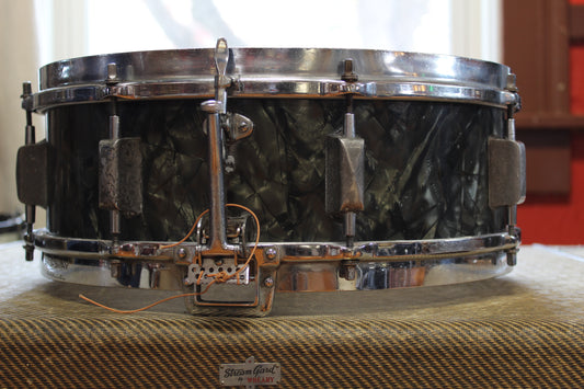 1930s Leedy Broadway Parallel 5x14 in Black Diamond Pearl
