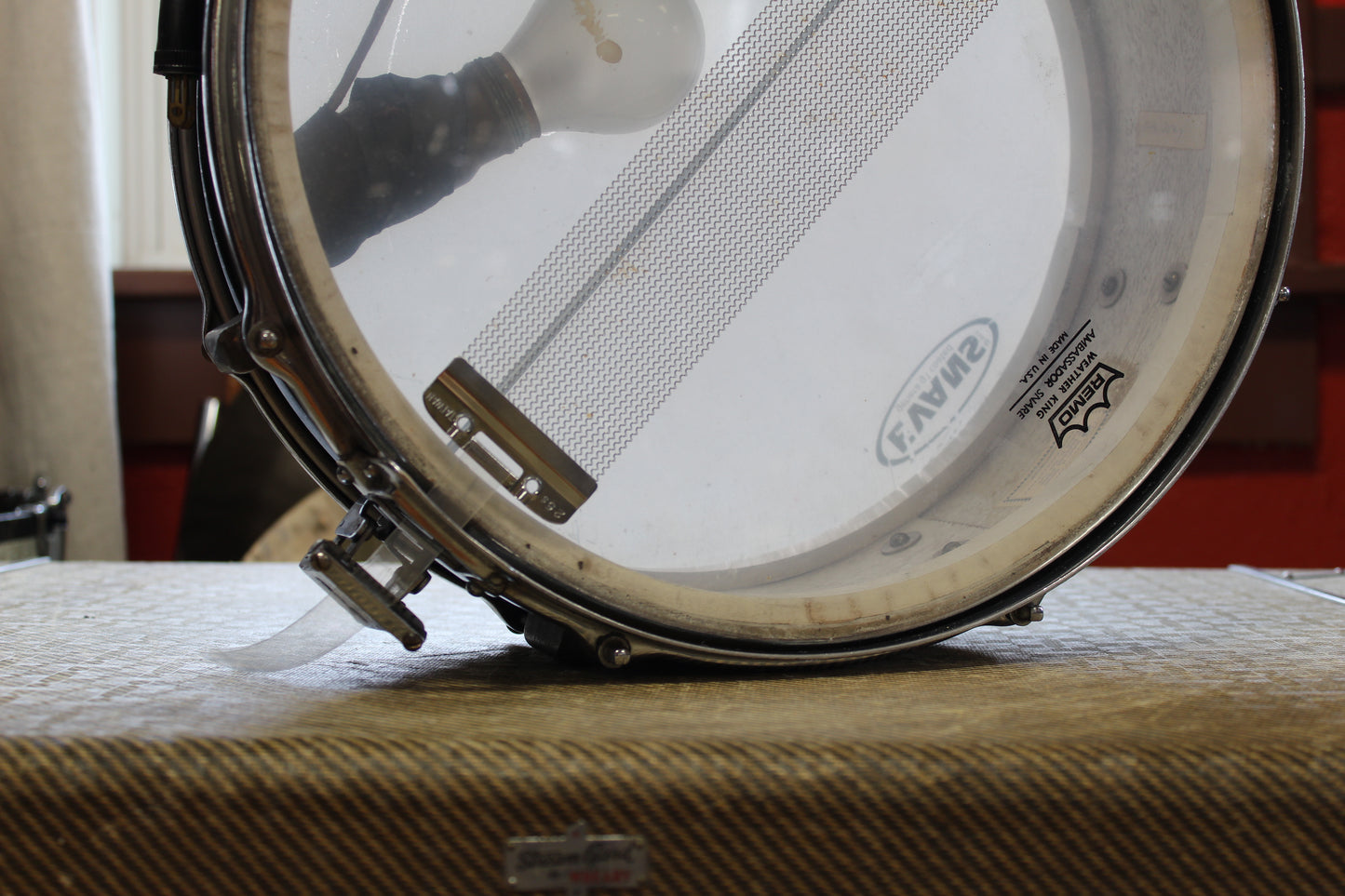 1930s Leedy Broadway Parallel 5x14 in Black Diamond Pearl