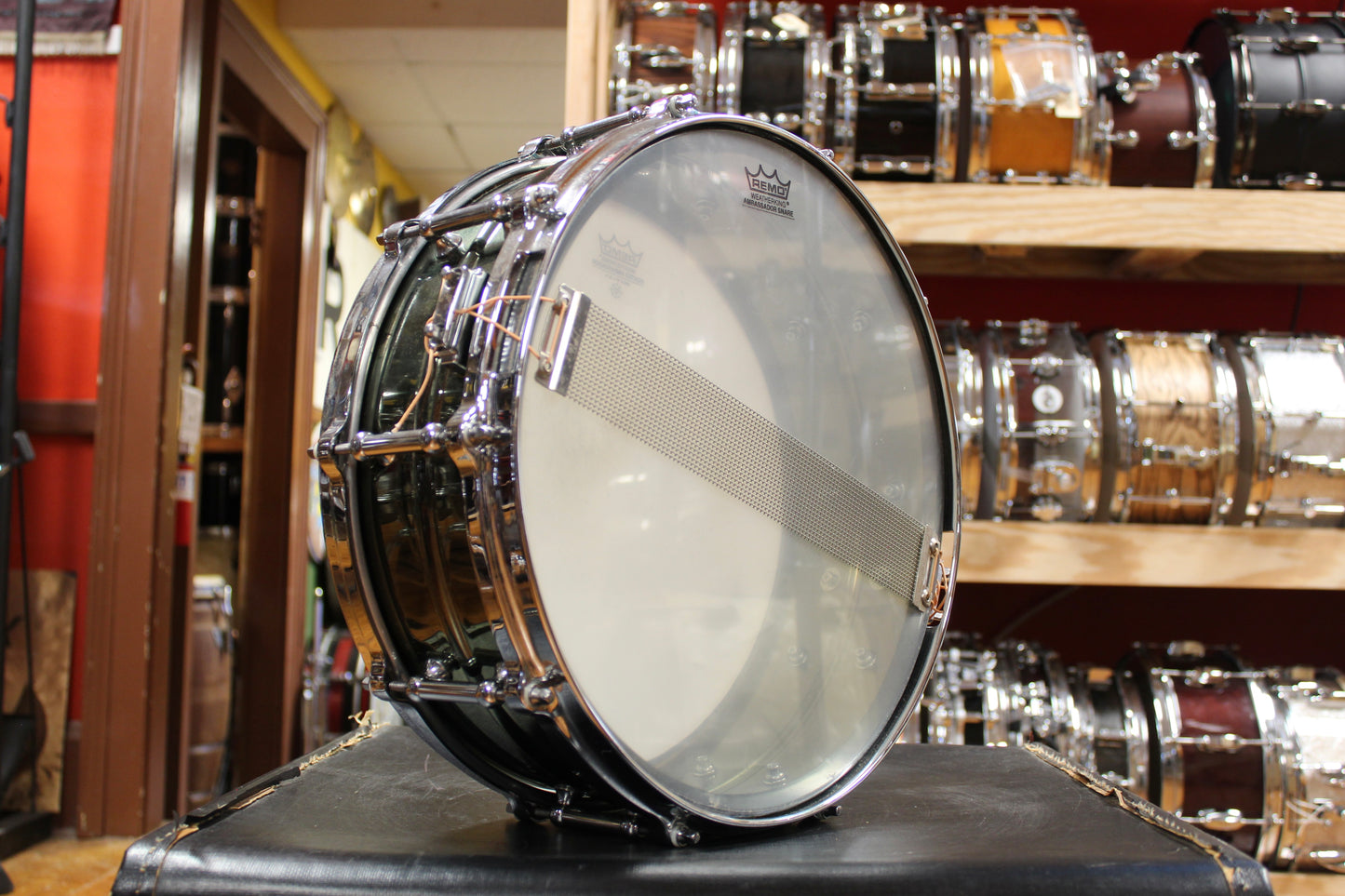 Pearl 5x14 SensiTone Brass Shell Snare Drum