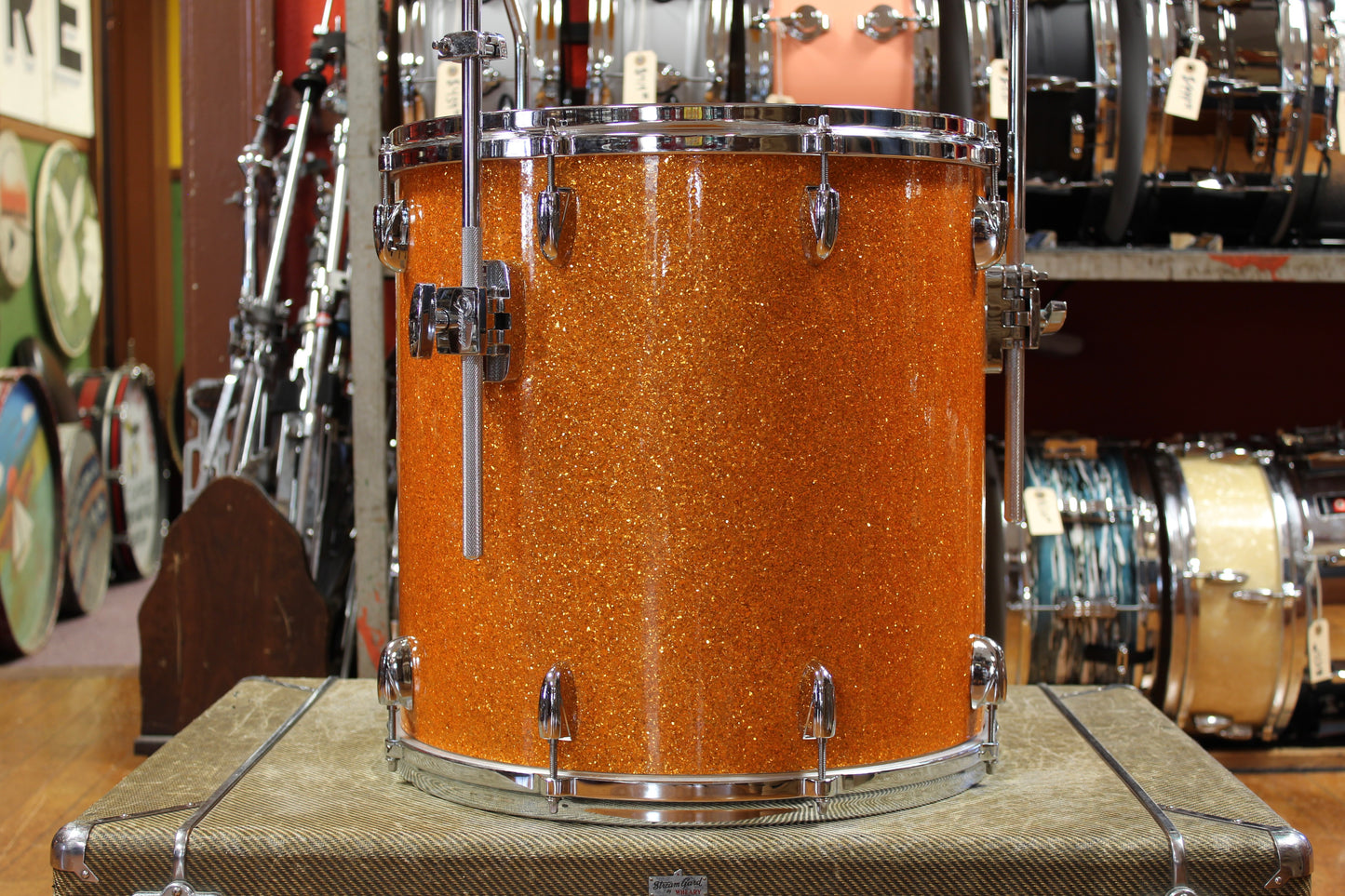 Gretsch USA Custom in Gold Glass Glitter 14x22 8x12 9x13 10x14 16x16