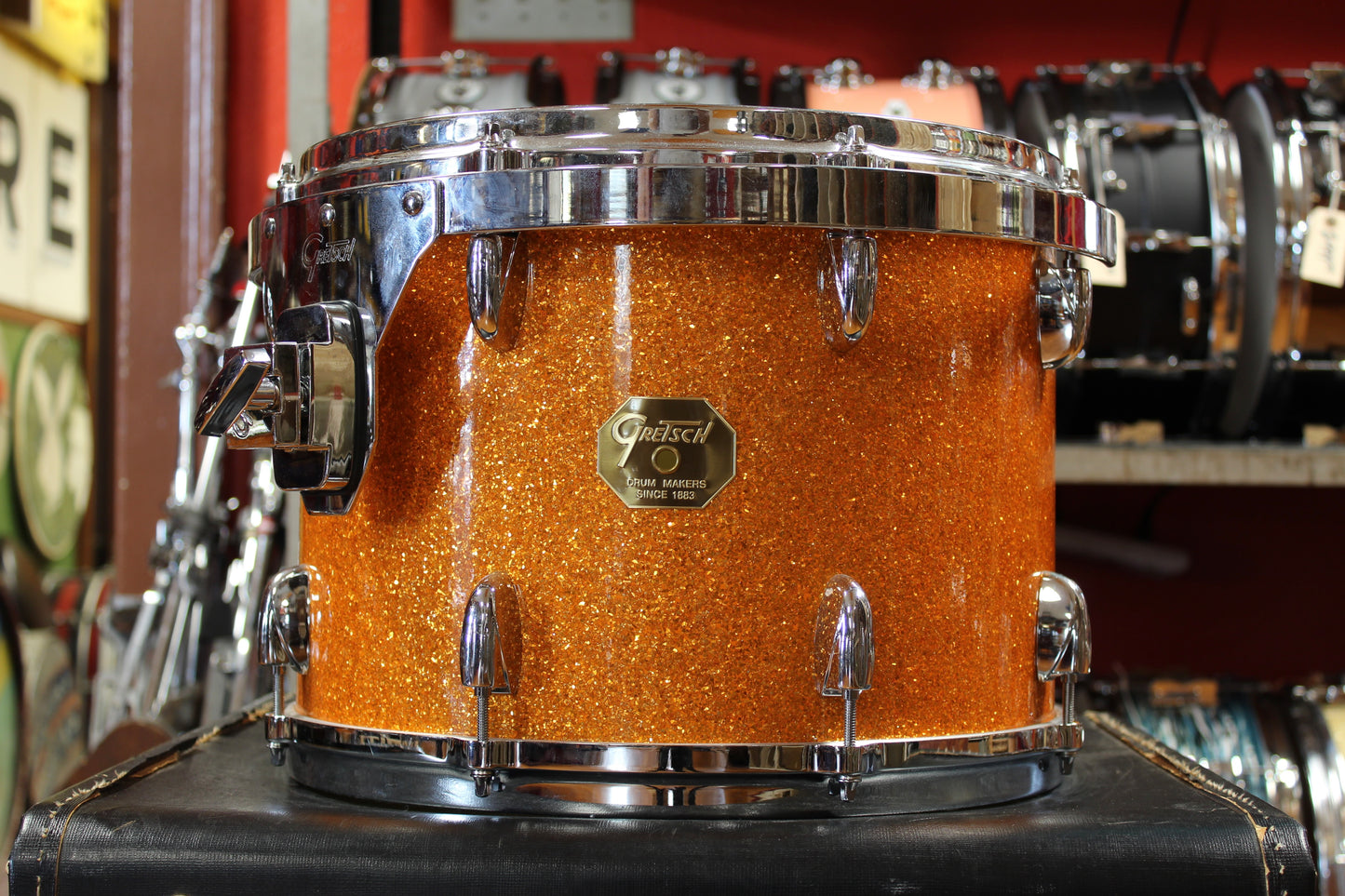 Gretsch USA Custom in Gold Glass Glitter 14x22 8x12 9x13 10x14 16x16