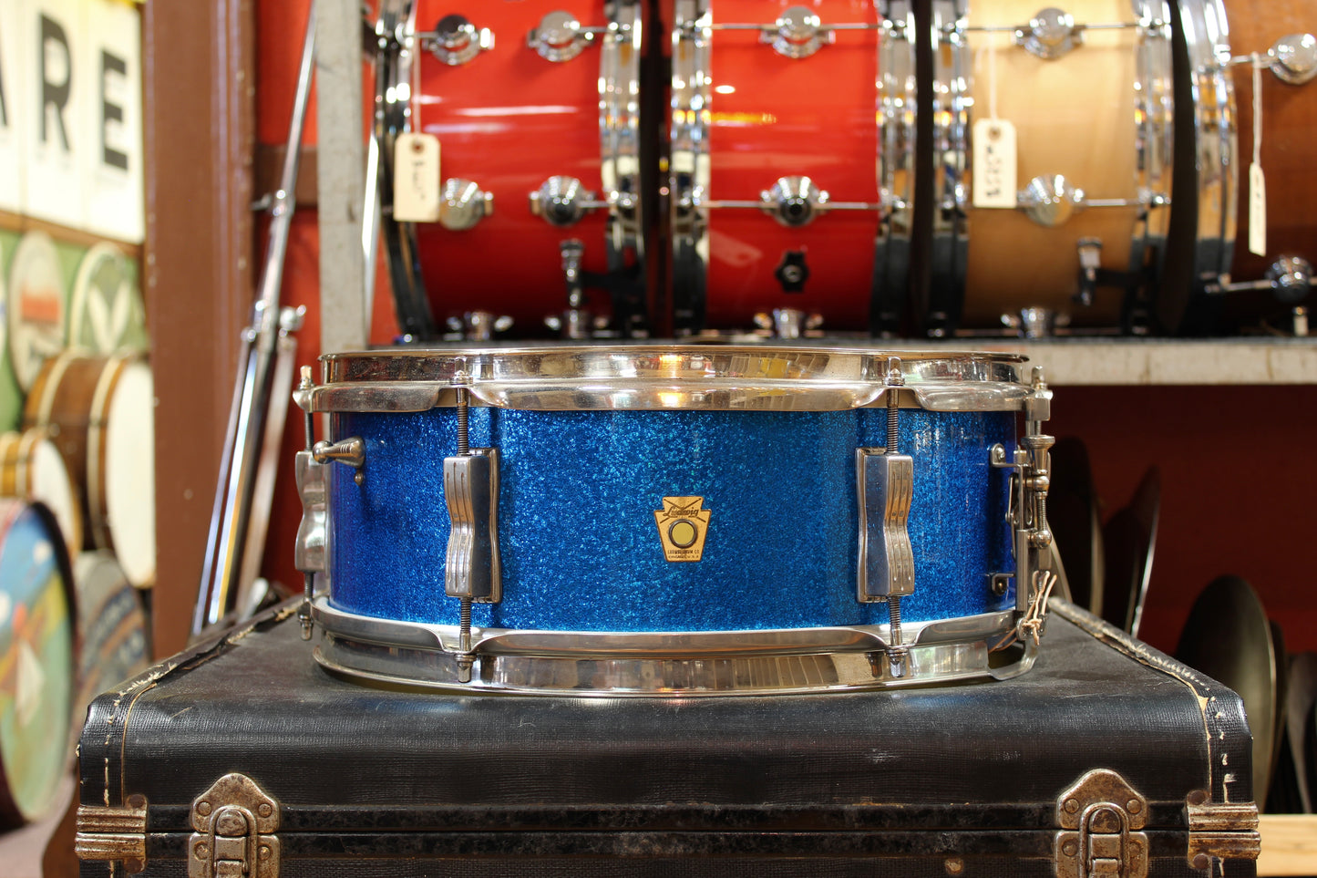 1960s Ludwig Club Date Outfit in Blue Sparkle 14x20 8x12 5x14