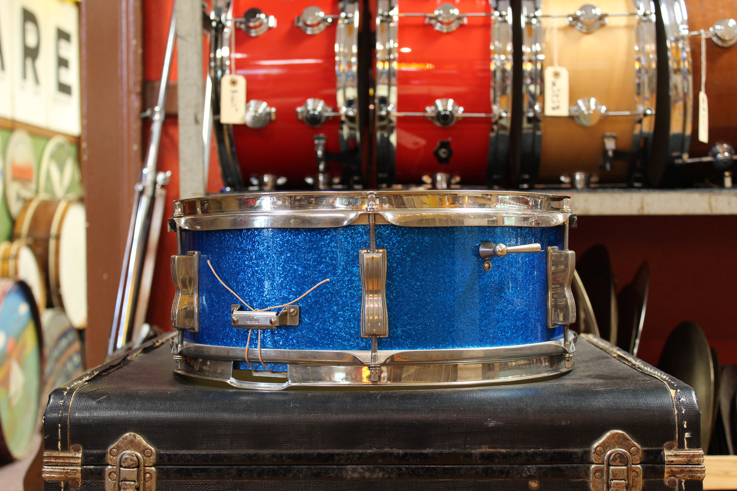 1960s Ludwig Club Date Outfit in Blue Sparkle 14x20 8x12 5x14