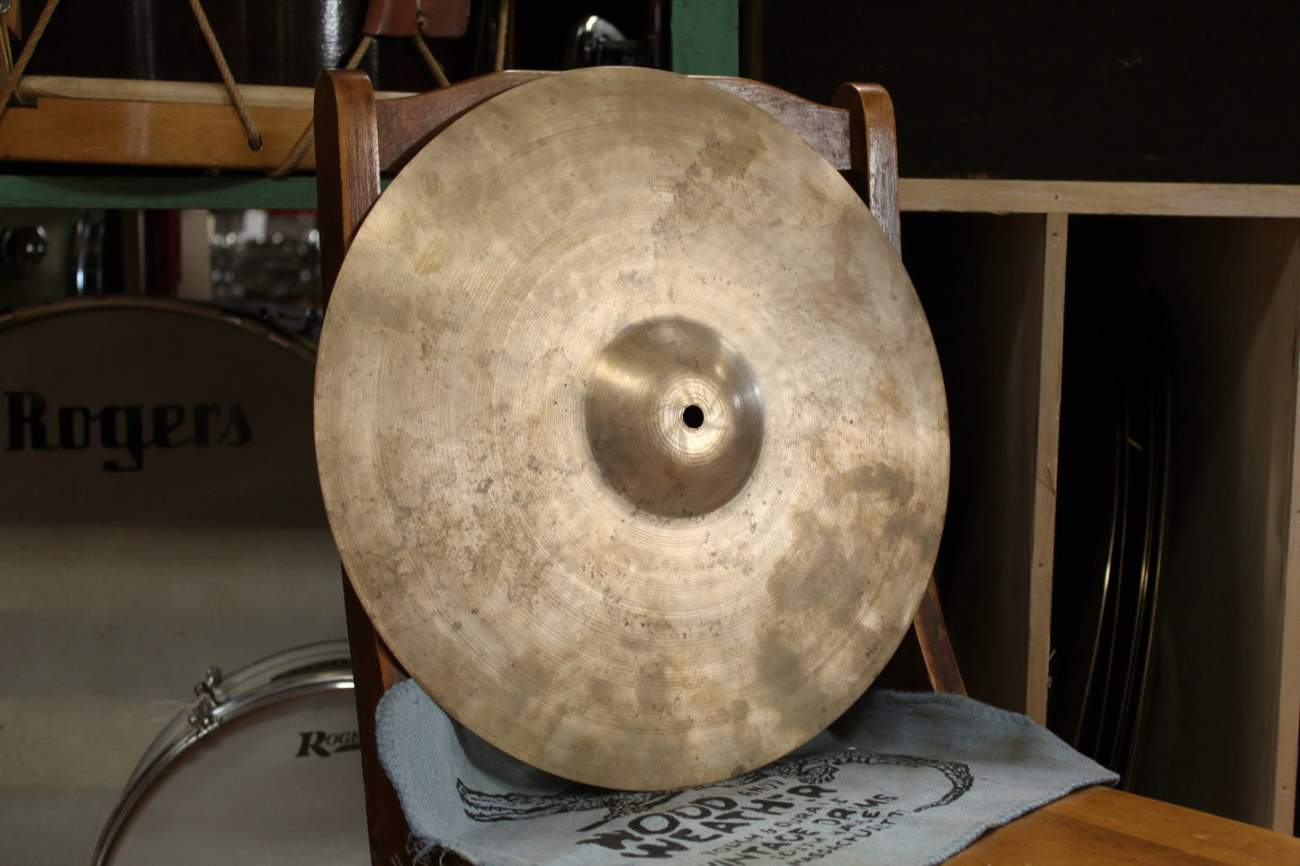 1950s A. Zildjian 14" Trans Stamp Single Hat 709g