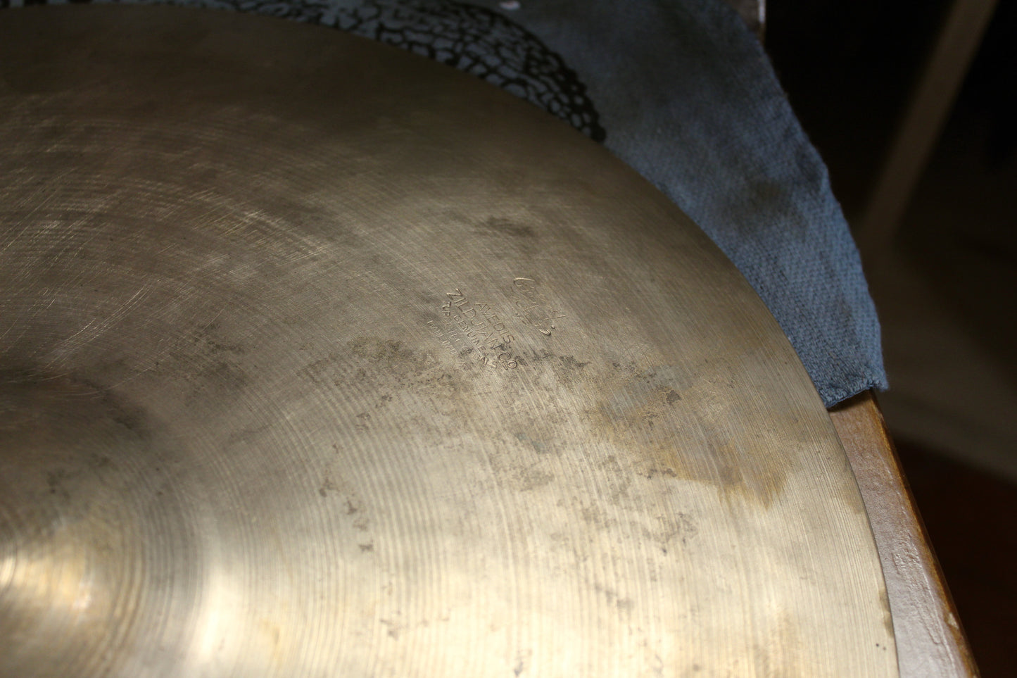 1950s A. Zildjian 14" Trans Stamp Single Hat 709g
