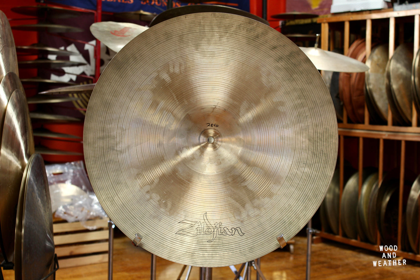 1970s A. Zildjian 20" Ping Hollow Logo Ride Cymbal 2850g