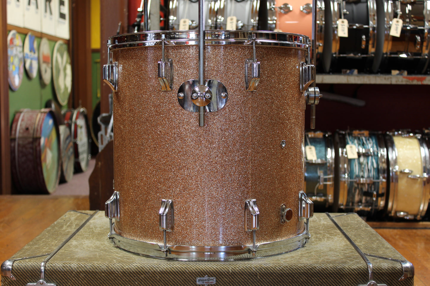 1960s Rogers 16x16 Holiday Floor Tom in Champagne Sparkle
