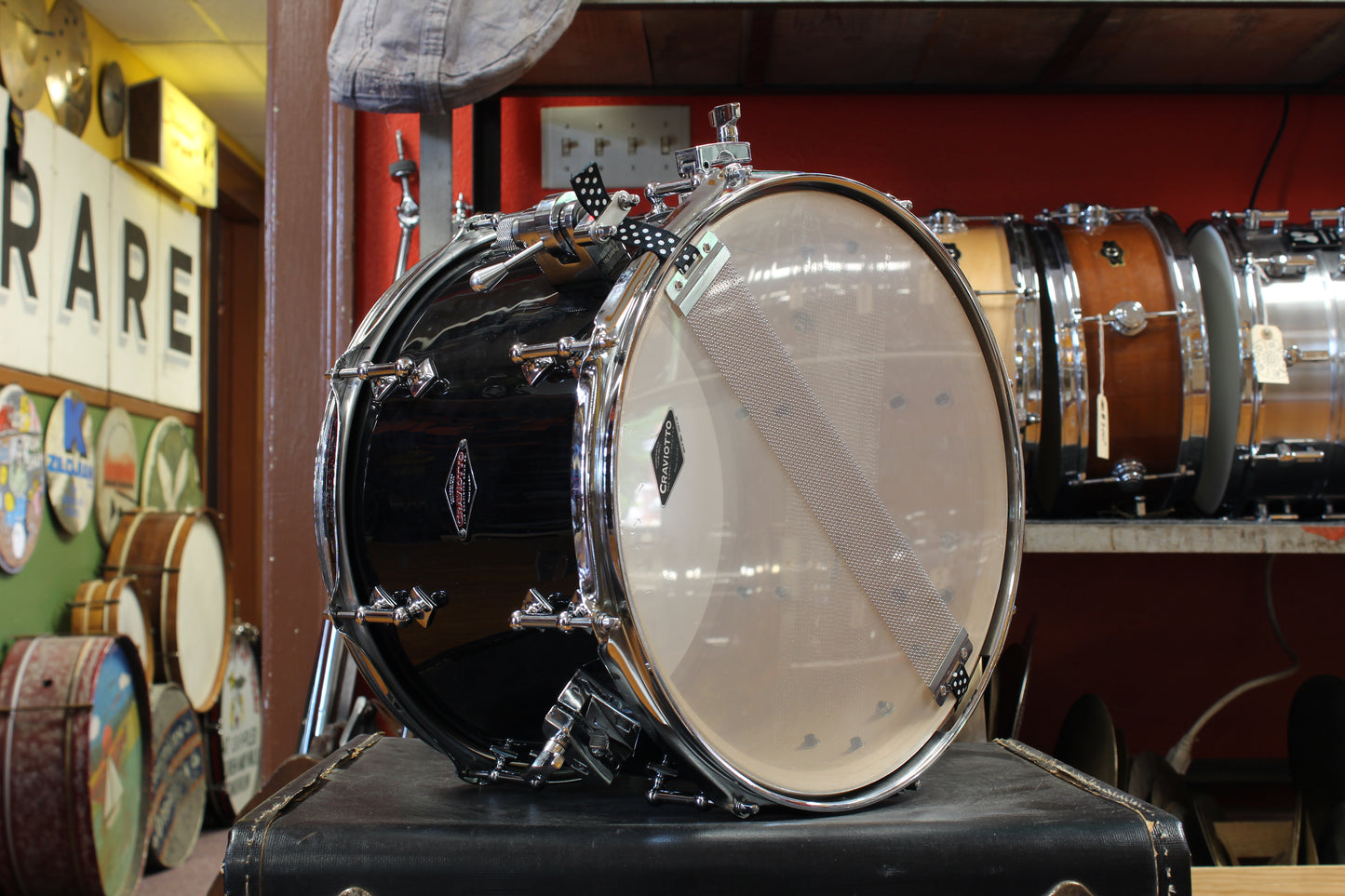 2007 Craviotto 9.5x14 Maple Ballad Snare Drum in Jet Black