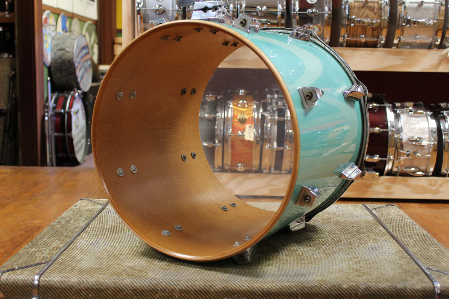 1980s Tama 14x15 Granstar Tom in Nile Blue
