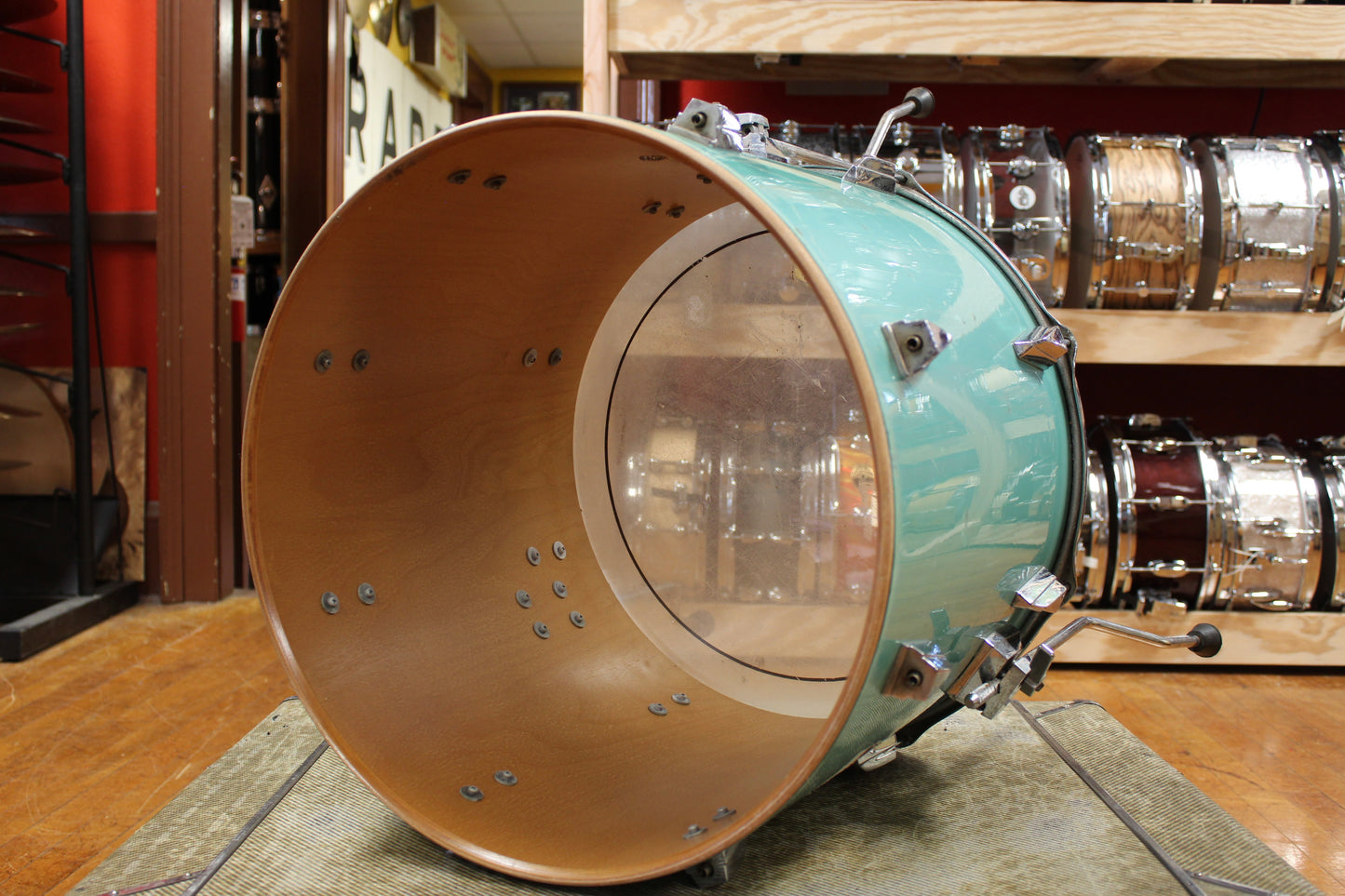 1980s Tama 16x18 Granstar Floor Tom in Nile Blue