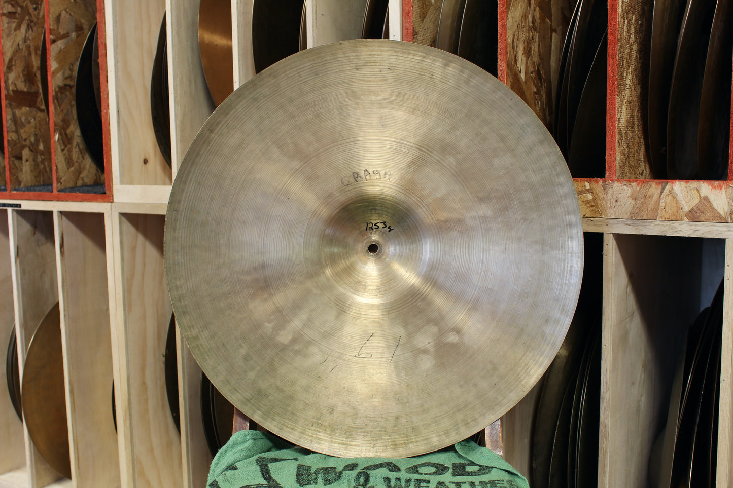 1940-50s A. Zildjian 19" Transition Stamp Crash 1253g