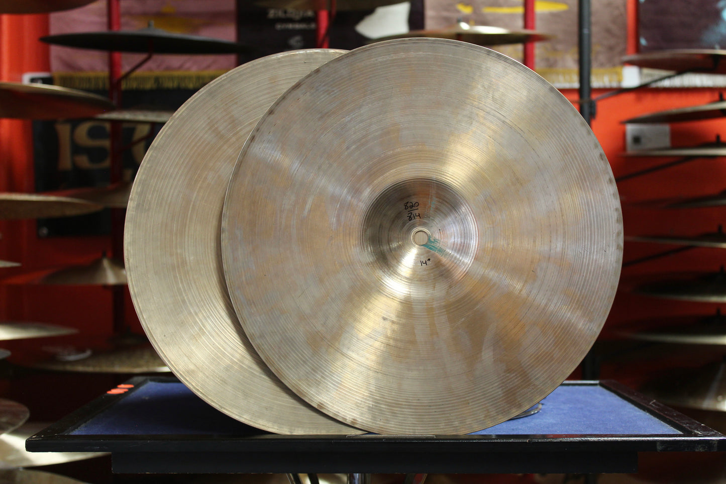 1960s A. Zildjian 14" Hi-Hats 814/820g