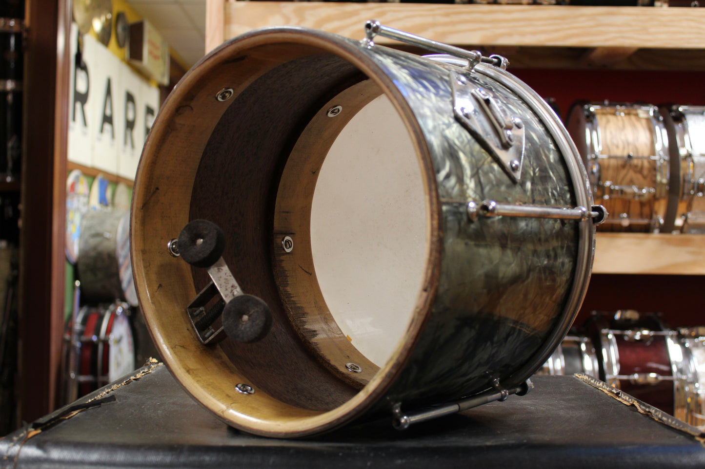 1940s Slingerland 9x12 Tom in Black Diamond Pearl