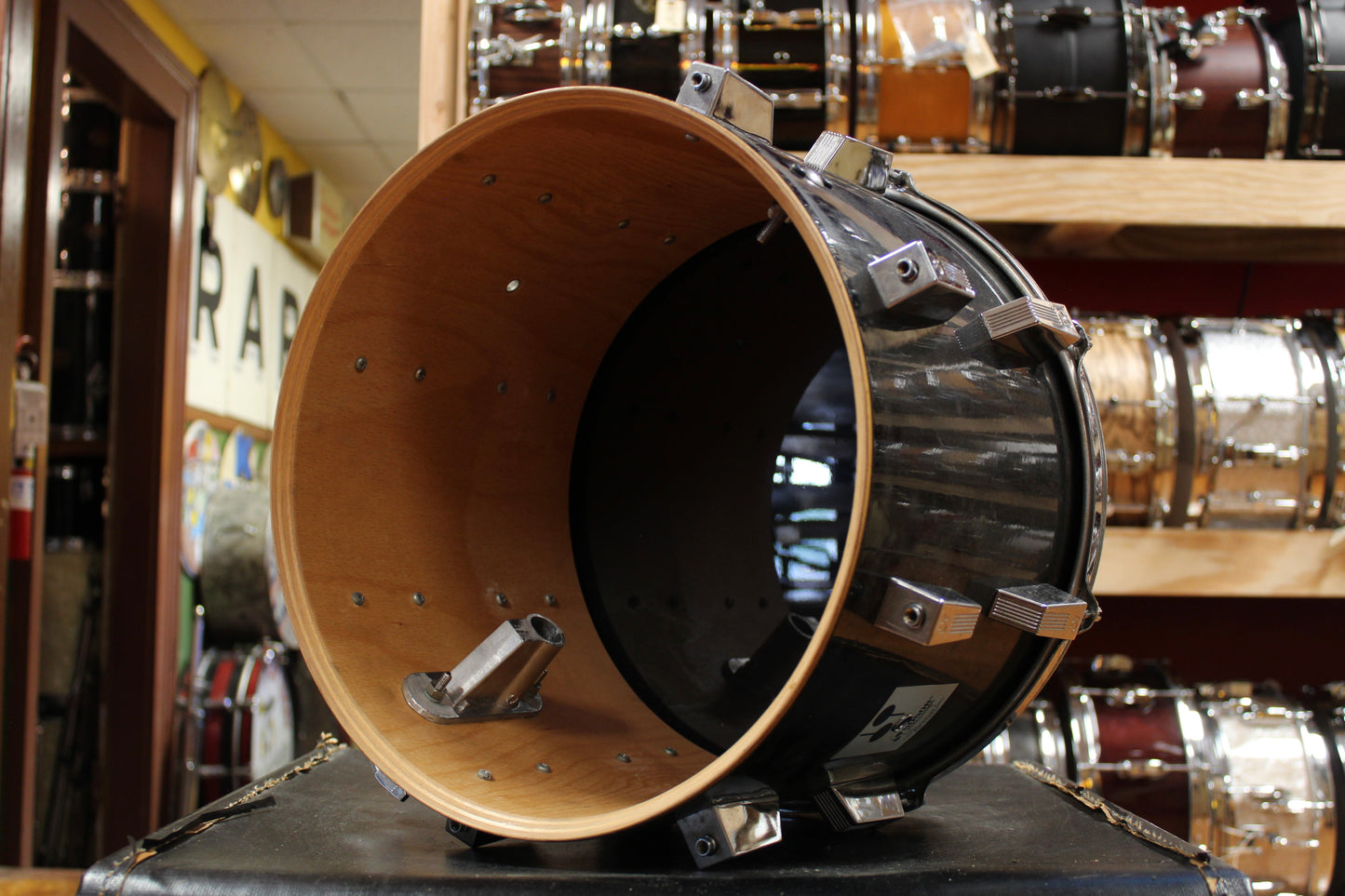 1970s Sonor 10x14 Phonic Tom in High Gloss Black