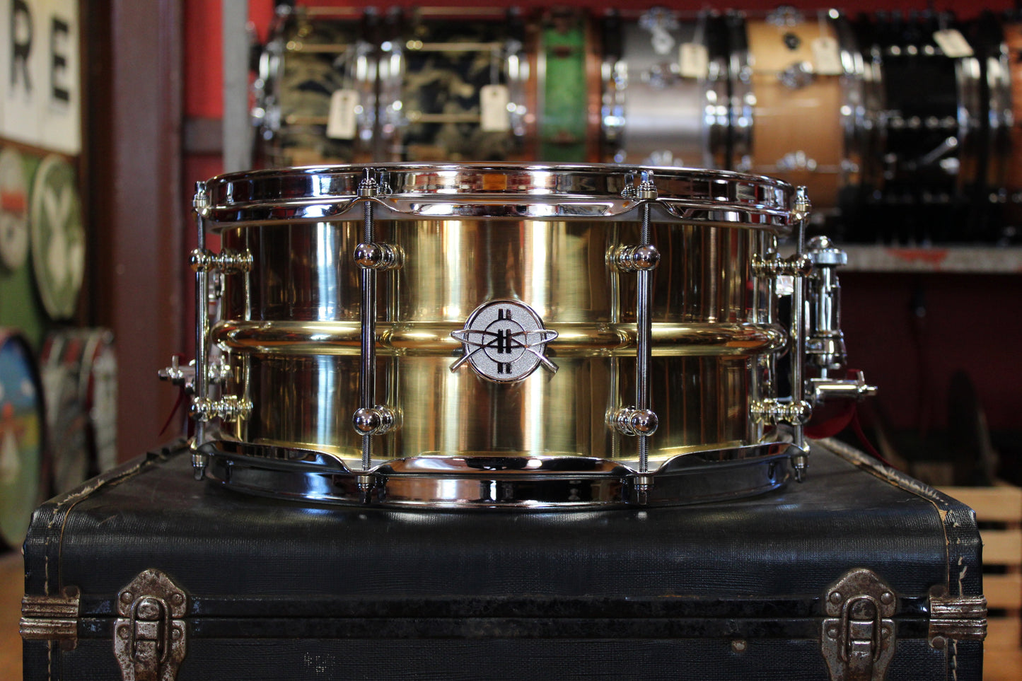 Dunnett 6.5x14 Model 2N Polished Brass Snare Drum