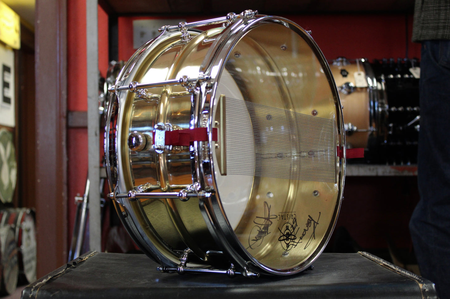 Dunnett 6.5x14 Model 2N Polished Brass Snare Drum