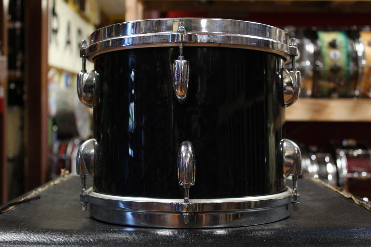 1980s Gretsch 8x10 Square Badge Tom in Black Nitron
