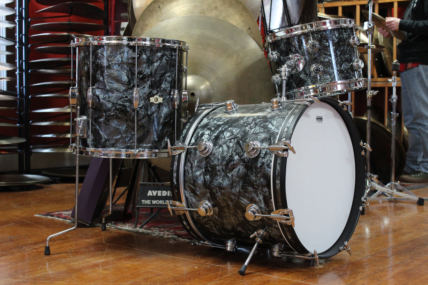 1960s Camco Oaklawn Bop kit in Black Diamond Pearl 14x18 14x14 8x12