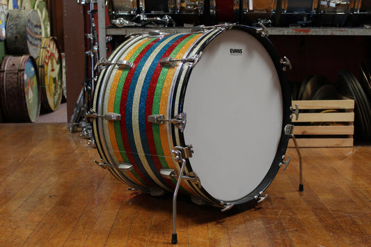 1950's WFL Super Classic Bass Drum and Snare Drum in Banded Pearl (Salesman) 14x22 10x14