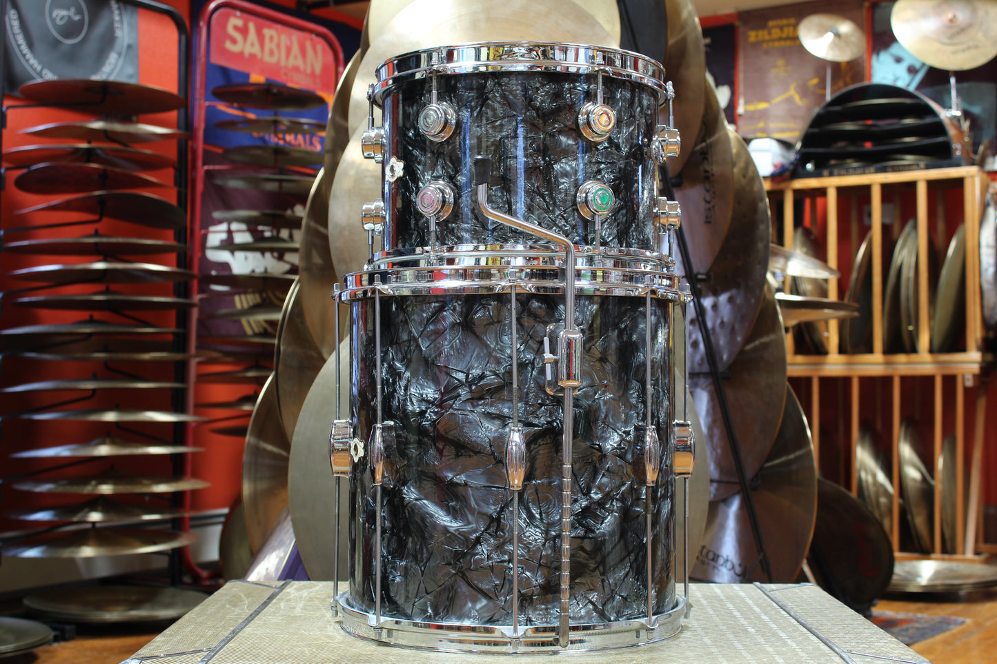 1960s Camco Oaklawn Bop kit in Black Diamond Pearl 14x18 14x14 8x12