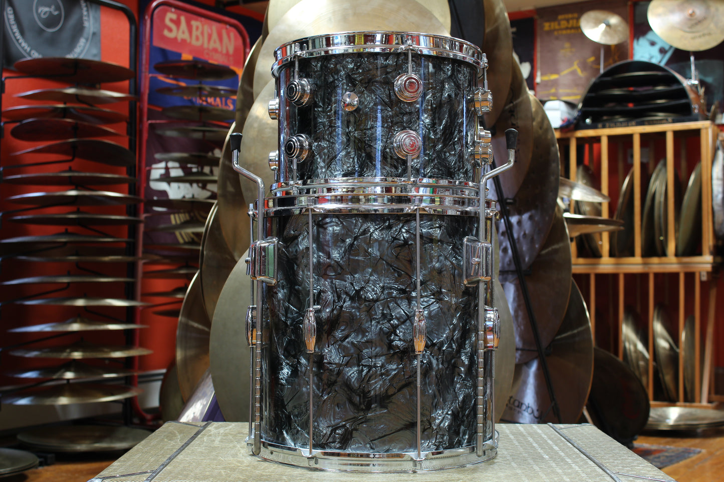 1960s Camco Oaklawn Bop kit in Black Diamond Pearl 14x18 14x14 8x12
