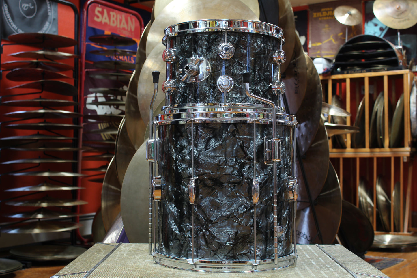 1960s Camco Oaklawn Bop kit in Black Diamond Pearl 14x18 14x14 8x12