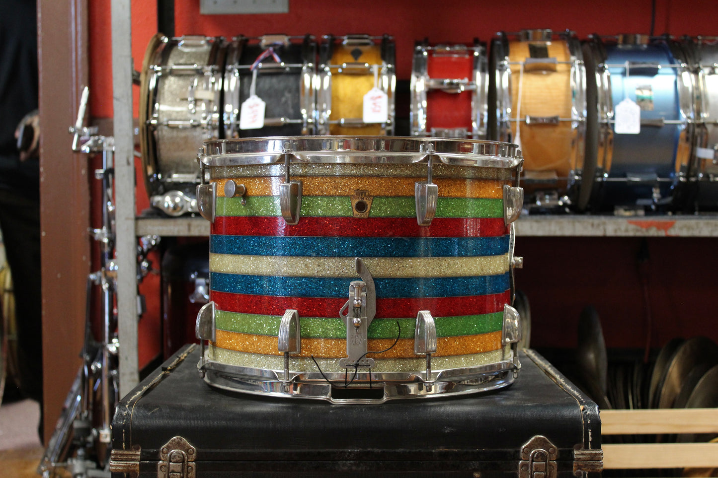 1950's WFL Super Classic Bass Drum and Snare Drum in Banded Pearl (Salesman) 14x22 10x14