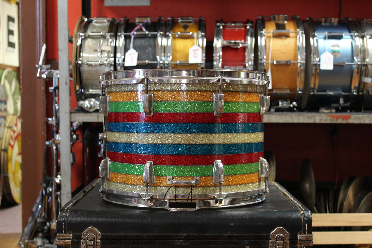 1950's WFL Super Classic Bass Drum and Snare Drum in Banded Pearl (Salesman) 14x22 10x14
