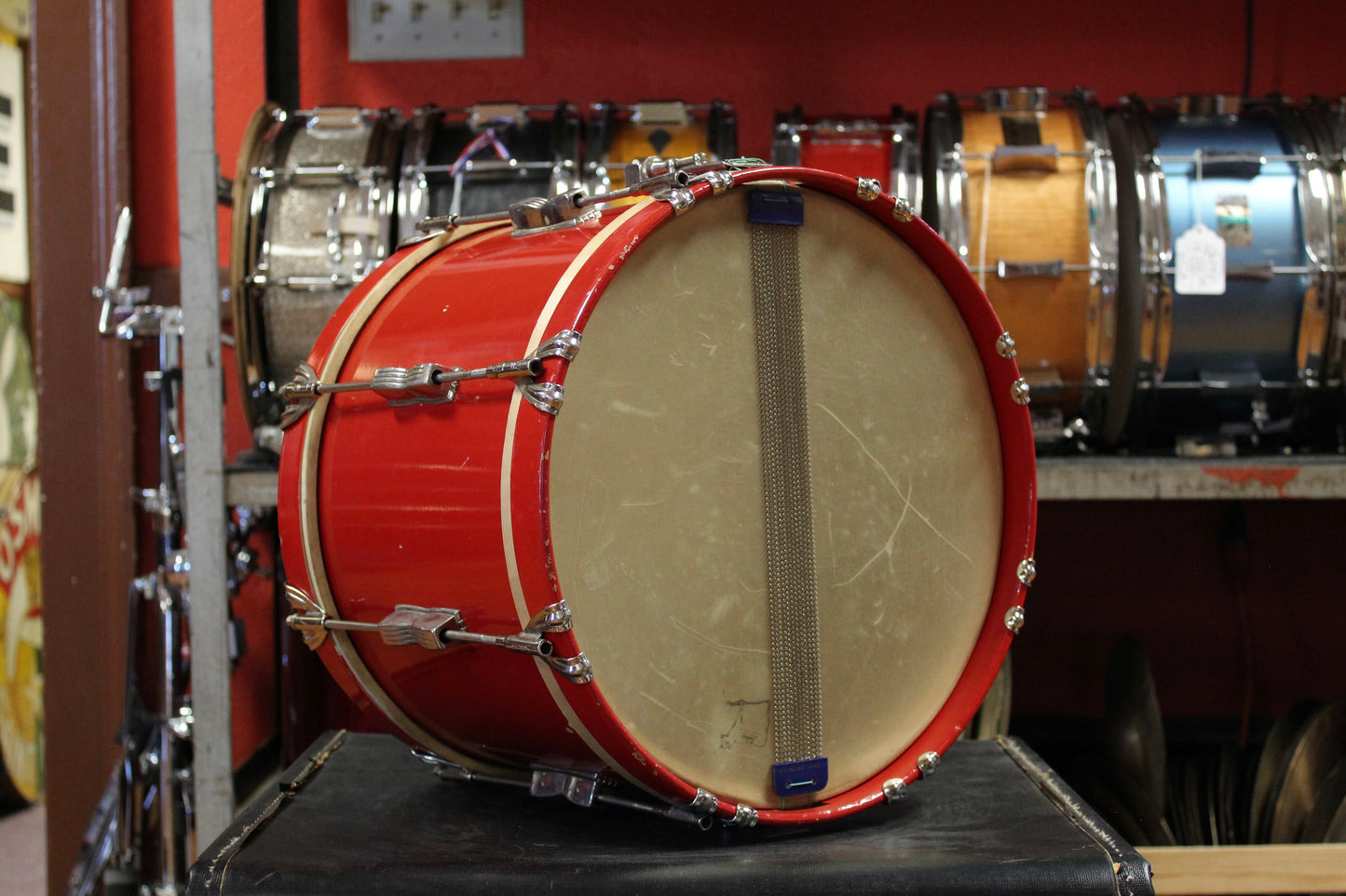 1950's WFL 10x14 Marching Snare Drum in Red Lacquer