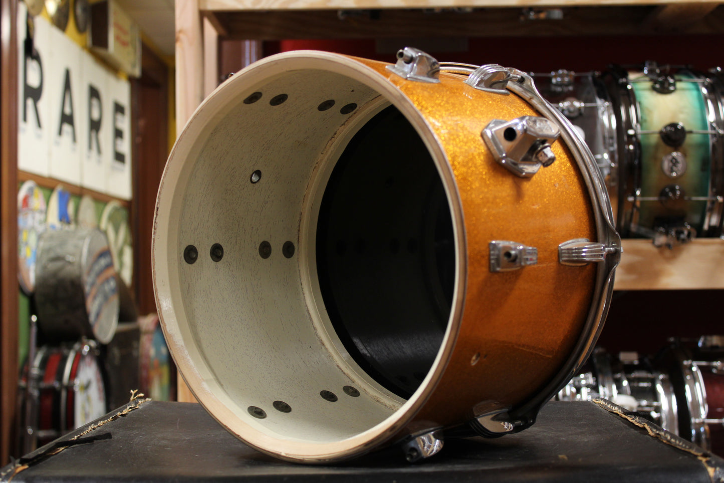 1960s Ludwig 8x12 Tom in Gold Sparkling Pearl