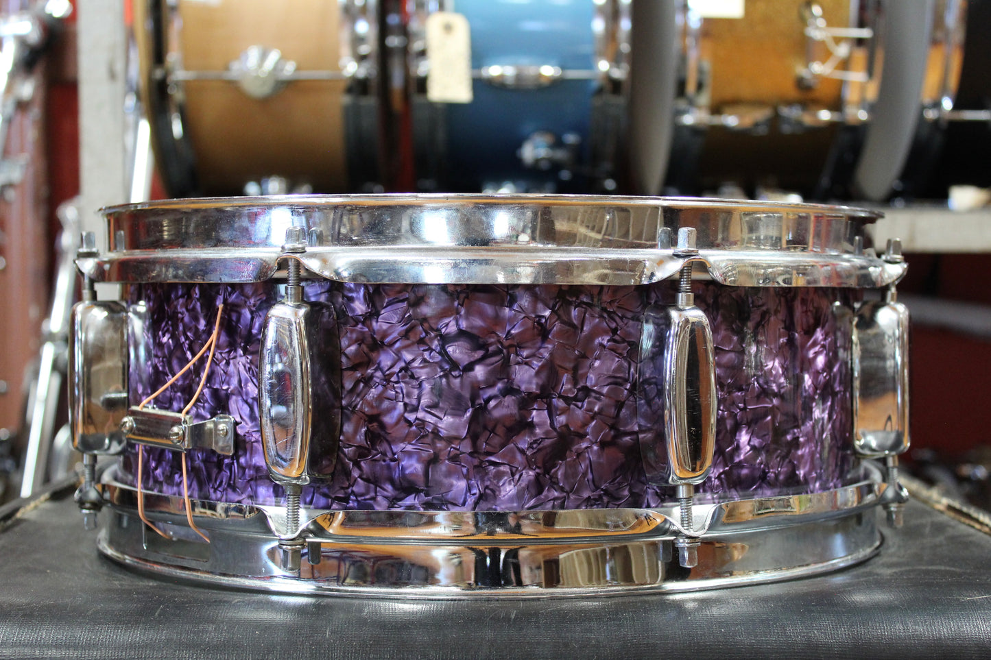 1950s Rogers 5x14 "Bennet Brothers" Snare Drum in Purple Diamond Pearl