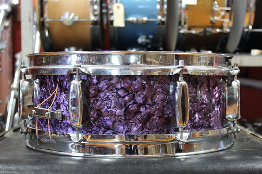 1950s Rogers 5x14 "Bennet Brothers" Snare Drum in Purple Diamond Pearl
