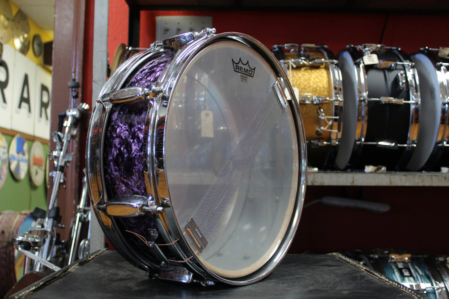1950s Rogers 5x14 "Bennet Brothers" Snare Drum in Purple Diamond Pearl