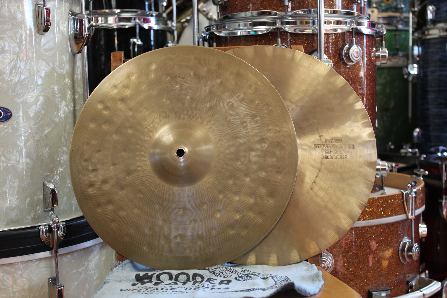 1979 Paiste 14" Sound Creation Dark Sound Edge Hi-Hats 1152/1228g