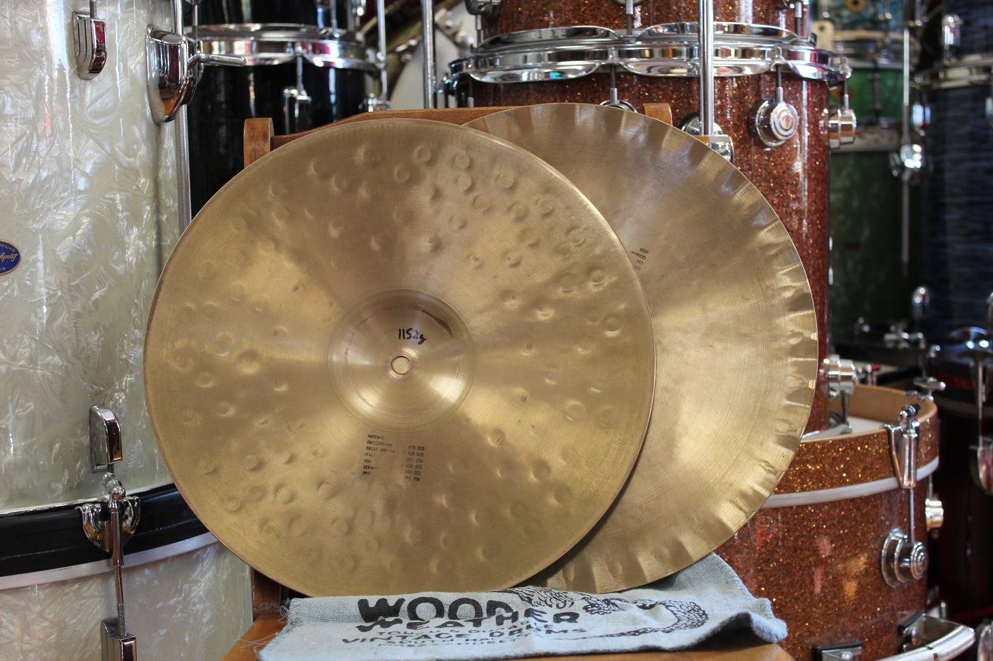 1979 Paiste 14" Sound Creation Dark Sound Edge Hi-Hats 1152/1228g
