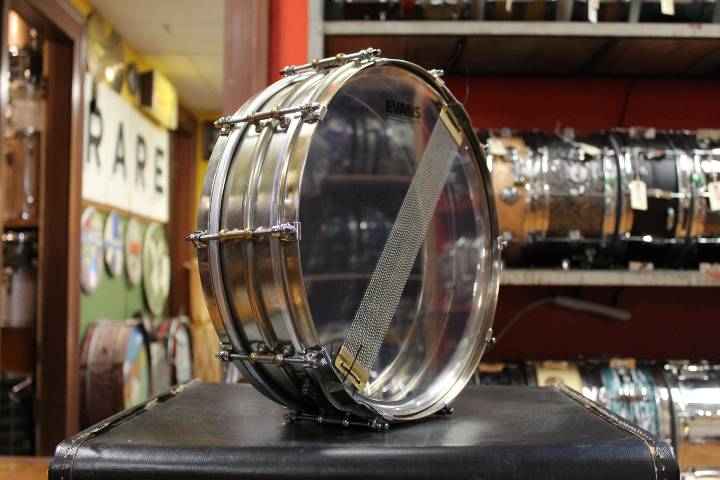 1920s Ludwig 4x14 Nickel Over Brass Dance Model Snare Drum