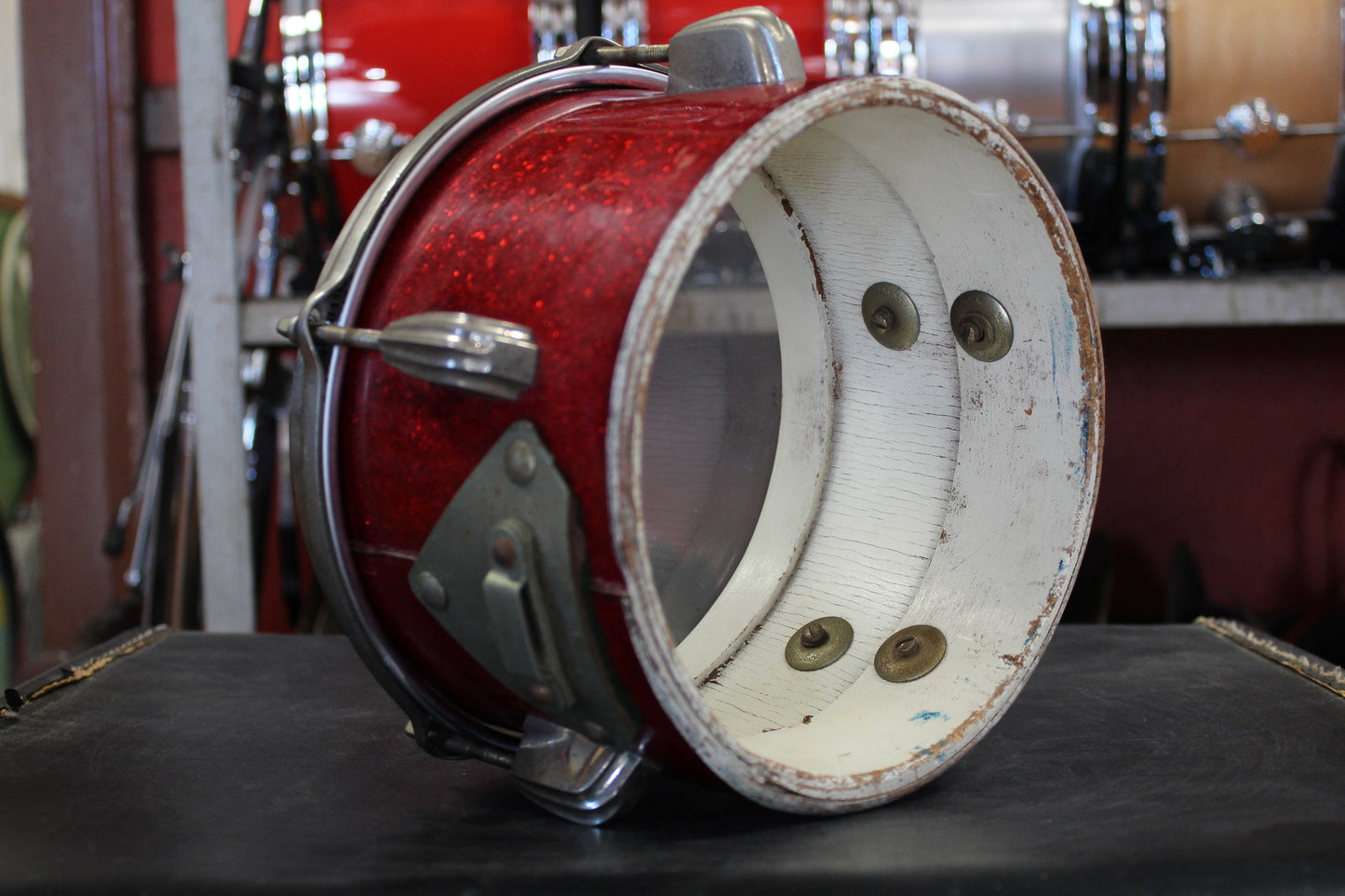 1950s Slingerland 6" and 8" Bongos in Red Sparkle