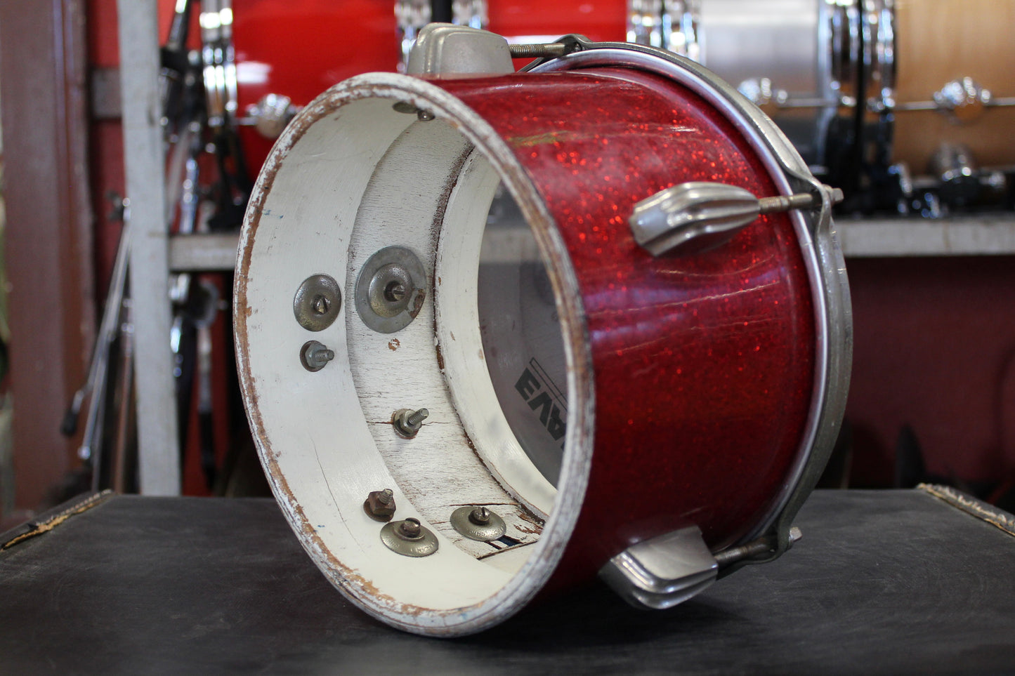 1950s Slingerland 6" and 8" Bongos in Red Sparkle
