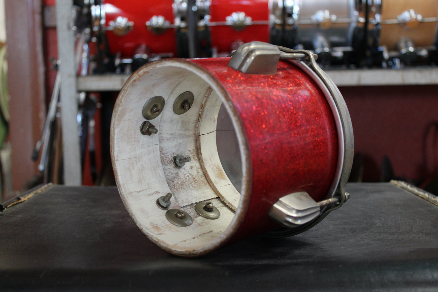 1950s Slingerland 6" and 8" Bongos in Red Sparkle